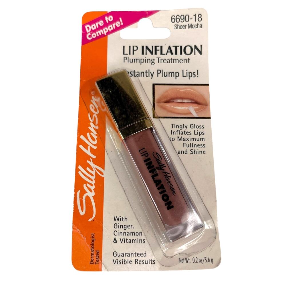 Sally Hansen Lip Inflation Lip Gloss 6690-18 Sheer Mocha New